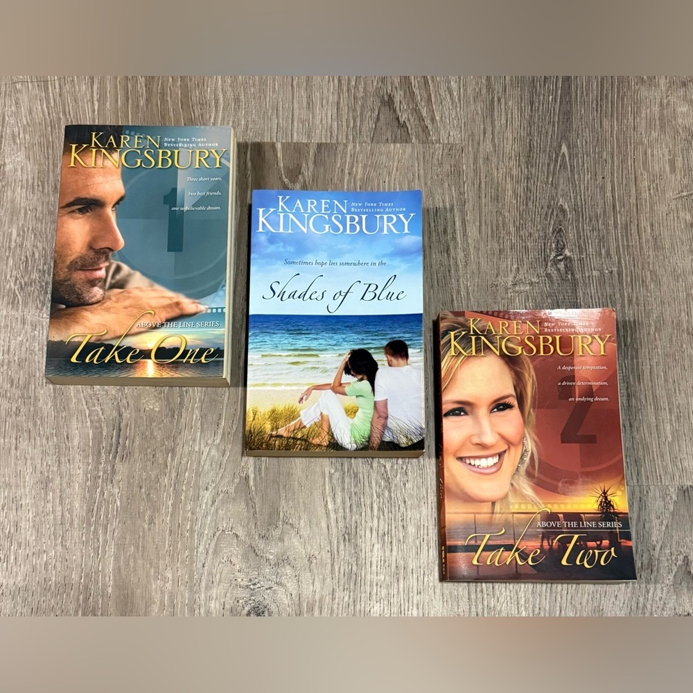 Karen Kingsbury Book Bundle Take One Take Two Shades of Blue Christian Fiction - Picture 3 of 4